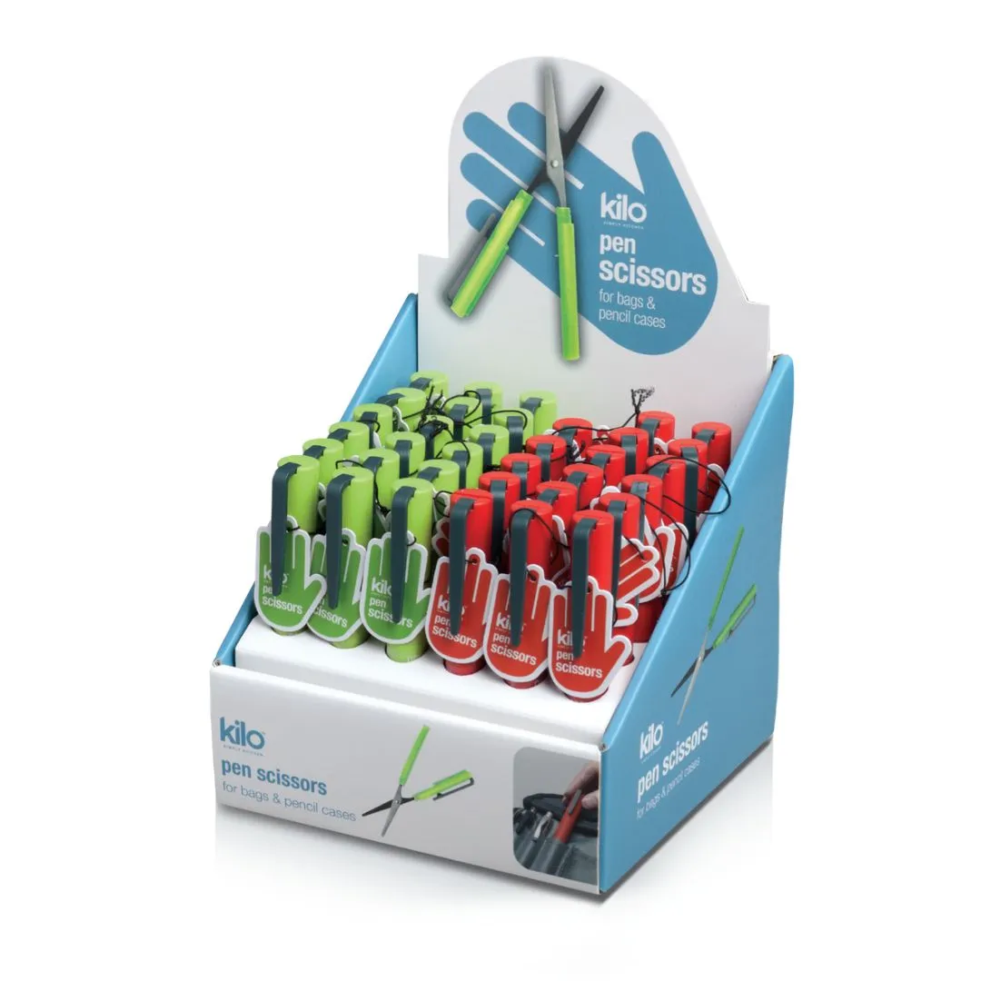 Gunting Pulpen Portable Model Penna 1 Box 24 Pcs