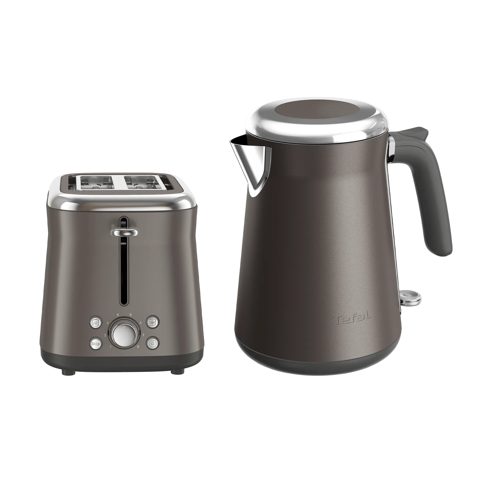 Paket Tefal Toaster & Kettle Grey Pewter Bundle