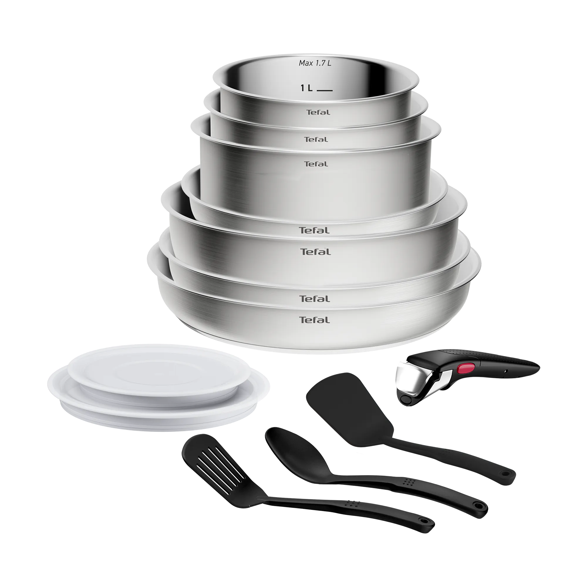 Set Panci Cookware Tefal Ingenio Emotion 13 Pcs Stainless Steel
