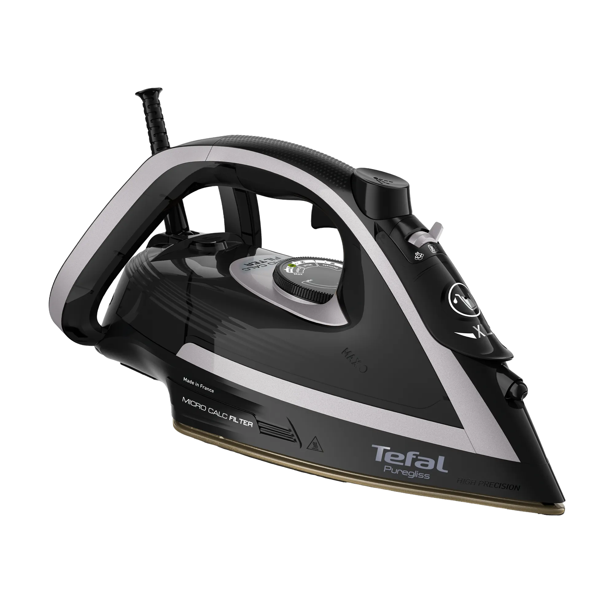 Setrika Uap Tefal Puregliss Anti-Calc FV8062 Hitam